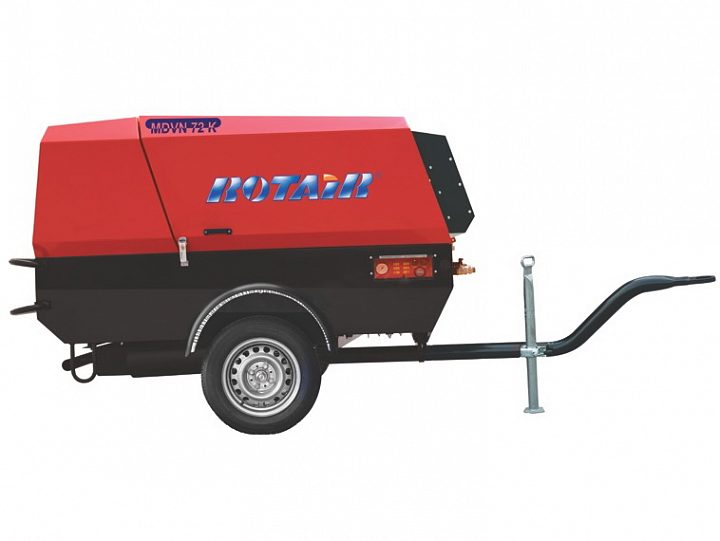 Дизельный компрессор Rotair MDVN 81K-10 на шасси