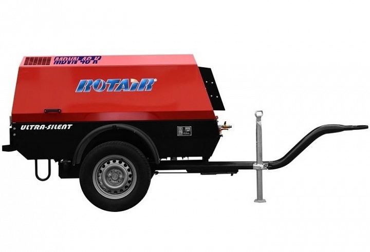 Дизельный компрессор Rotair MDVN 46K-15 на шасси